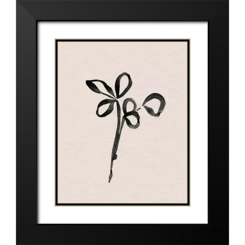 Autumn Gesture IV Black Modern Wood Framed Art Print with Double Matting by Caroline, Emma