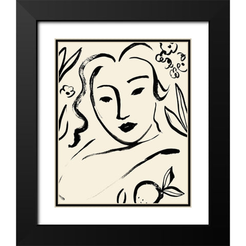 Matisses Muse Portrait I Black Modern Wood Framed Art Print with Double Matting by Barnes, Victoria