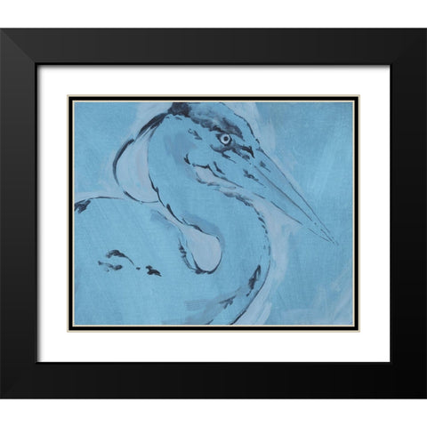 James River Heron I Black Modern Wood Framed Art Print with Double Matting by Green, Jacob