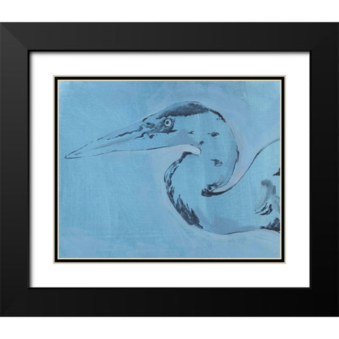James River Heron II Black Modern Wood Framed Art Print with Double Matting by Green, Jacob