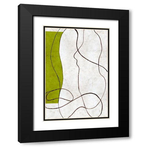 Presences II Black Modern Wood Framed Art Print with Double Matting by Wang, Melissa