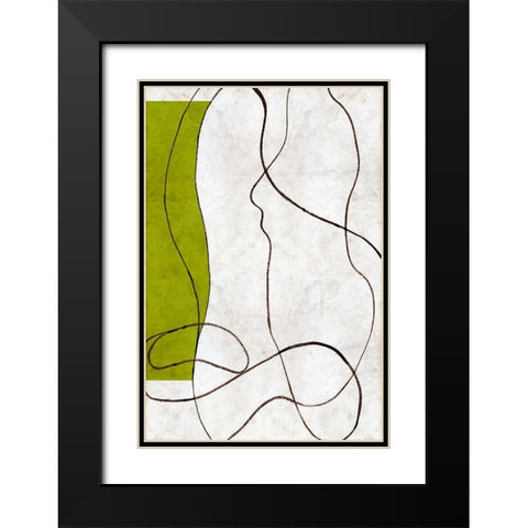 Presences II Black Modern Wood Framed Art Print with Double Matting by Wang, Melissa