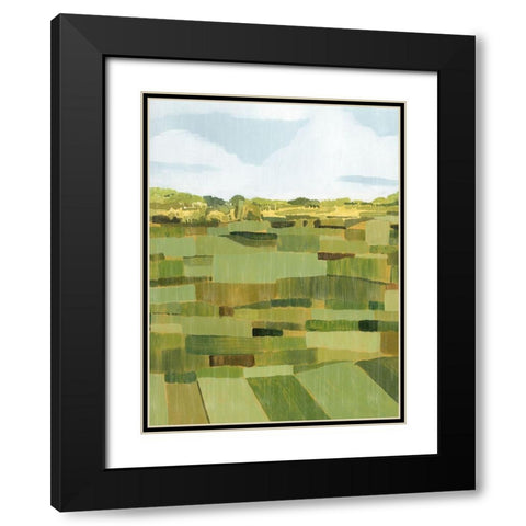 Woven Pasture I Black Modern Wood Framed Art Print with Double Matting by Popp, Grace