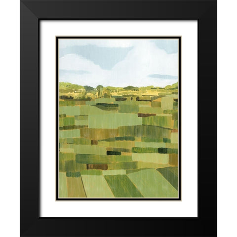 Woven Pasture I Black Modern Wood Framed Art Print with Double Matting by Popp, Grace