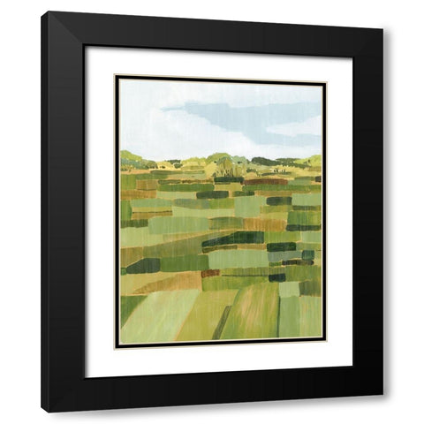 Woven Pasture II Black Modern Wood Framed Art Print with Double Matting by Popp, Grace