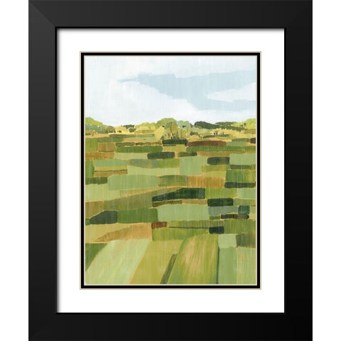 Woven Pasture II Black Modern Wood Framed Art Print with Double Matting by Popp, Grace