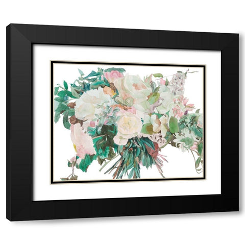 Adore II Black Modern Wood Framed Art Print with Double Matting by Wang, Melissa