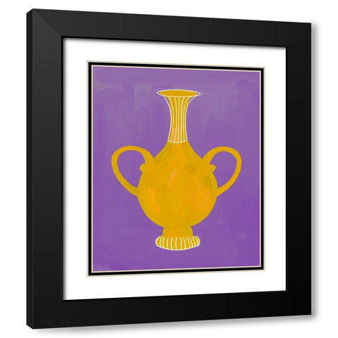 Neon Vase II Black Modern Wood Framed Art Print with Double Matting by Wang, Melissa