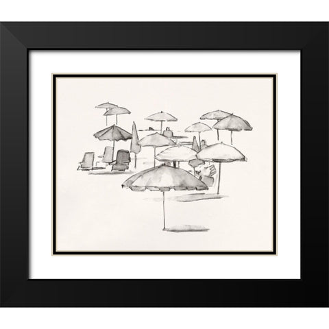 Rough Seaside Sketch I Black Modern Wood Framed Art Print with Double Matting by Caroline, Emma