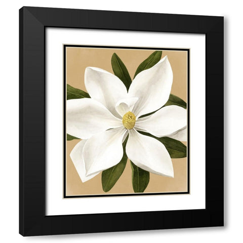 Magnolia on Gold II Black Modern Wood Framed Art Print with Double Matting by Popp, Grace