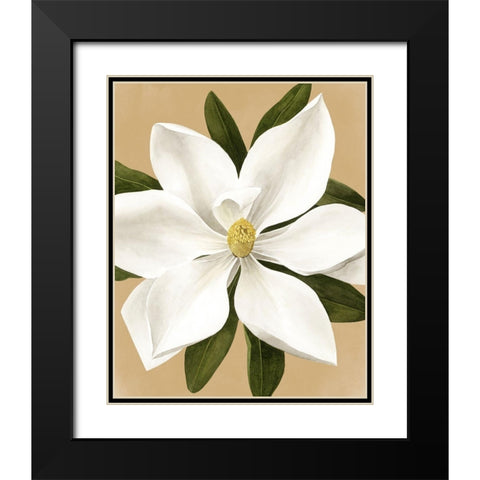 Magnolia on Gold II Black Modern Wood Framed Art Print with Double Matting by Popp, Grace