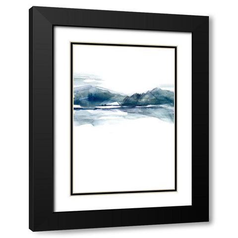 Stark Horizon II Black Modern Wood Framed Art Print with Double Matting by Goldberger, Jennifer