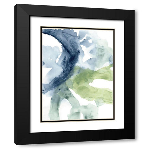 Tributary Flow I Black Modern Wood Framed Art Print with Double Matting by Vess, June Erica