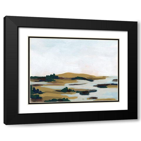 Wooded Inlet I Black Modern Wood Framed Art Print with Double Matting by Vess, June Erica