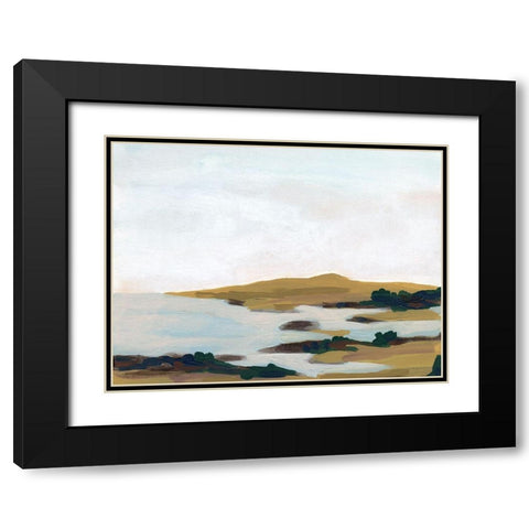 Wooded Inlet II Black Modern Wood Framed Art Print with Double Matting by Vess, June Erica