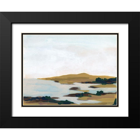 Wooded Inlet II Black Modern Wood Framed Art Print with Double Matting by Vess, June Erica