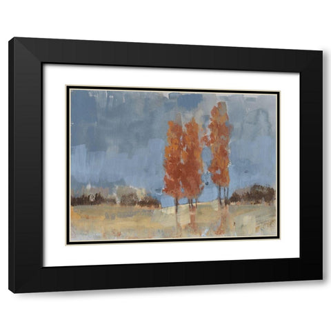 Burnt Sienna Treeline I Black Modern Wood Framed Art Print with Double Matting by Goldberger, Jennifer