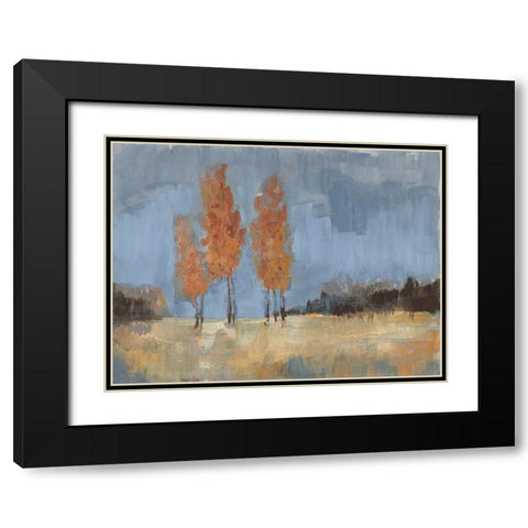 Burnt Sienna Treeline II Black Modern Wood Framed Art Print with Double Matting by Goldberger, Jennifer