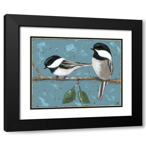Best Buds II Black Modern Wood Framed Art Print with Double Matting by Reynolds, Jade