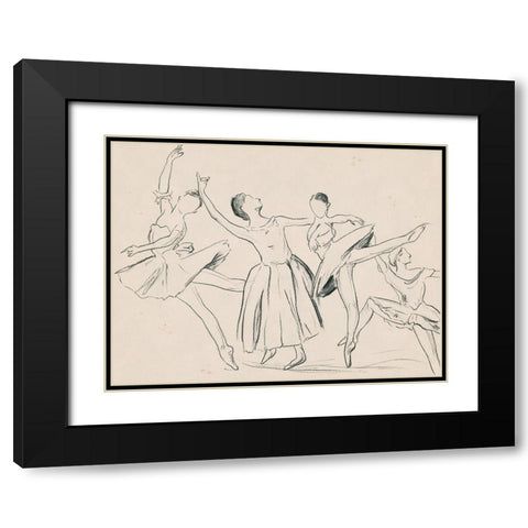 La Ballerine I Black Modern Wood Framed Art Print with Double Matting by Wang, Melissa