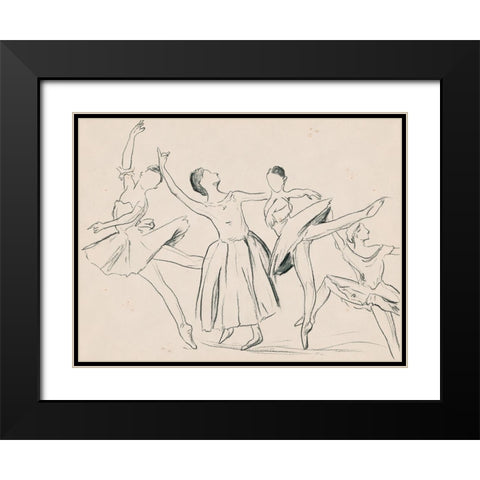 La Ballerine I Black Modern Wood Framed Art Print with Double Matting by Wang, Melissa