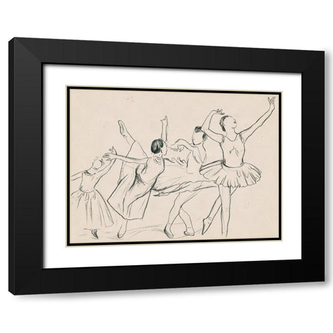 La Ballerine II Black Modern Wood Framed Art Print with Double Matting by Wang, Melissa