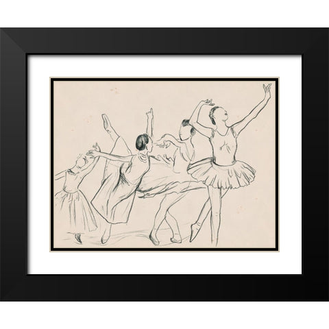 La Ballerine II Black Modern Wood Framed Art Print with Double Matting by Wang, Melissa