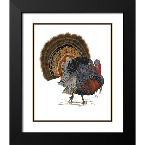 Turkey Study I Black Modern Wood Framed Art Print with Double Matting by Wang, Melissa