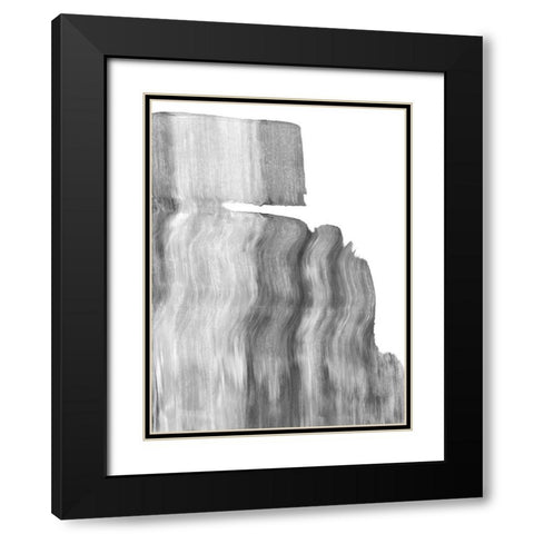 Static II Black Modern Wood Framed Art Print with Double Matting by Caroline, Emma