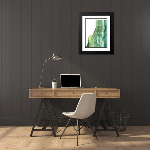 Static III Black Modern Wood Framed Art Print with Double Matting by Caroline, Emma