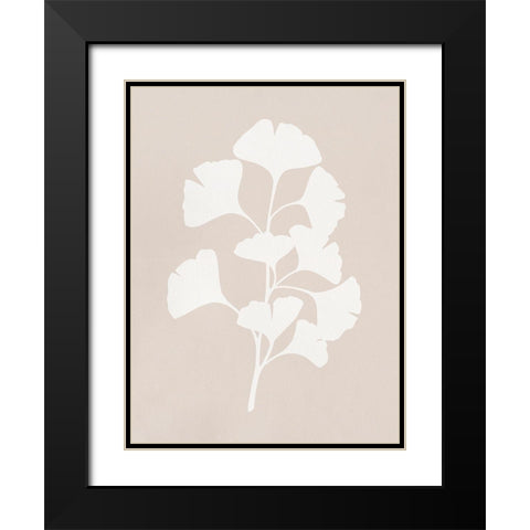 Ginkgo Branch II Black Modern Wood Framed Art Print with Double Matting by Caroline, Emma
