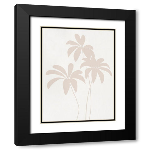 Schefflera II Black Modern Wood Framed Art Print with Double Matting by Caroline, Emma