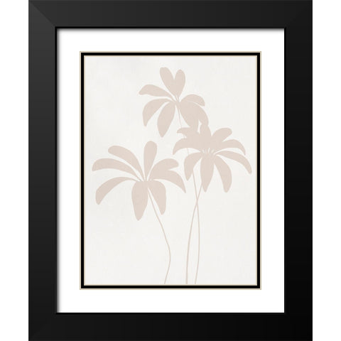 Schefflera II Black Modern Wood Framed Art Print with Double Matting by Caroline, Emma