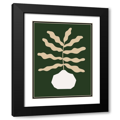 Vase Silhouette I Black Modern Wood Framed Art Print with Double Matting by Barnes, Victoria