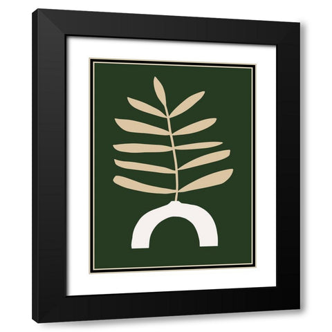 Vase Silhouette II Black Modern Wood Framed Art Print with Double Matting by Barnes, Victoria