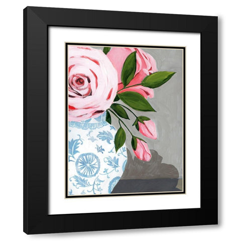 Autumnal Roses II Black Modern Wood Framed Art Print with Double Matting by Popp, Grace