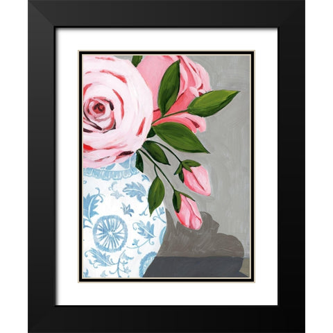 Autumnal Roses II Black Modern Wood Framed Art Print with Double Matting by Popp, Grace