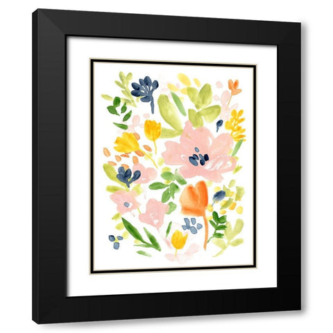 Meadow Potpourri II Black Modern Wood Framed Art Print with Double Matting by Vess, June Erica