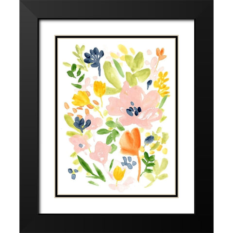 Meadow Potpourri II Black Modern Wood Framed Art Print with Double Matting by Vess, June Erica