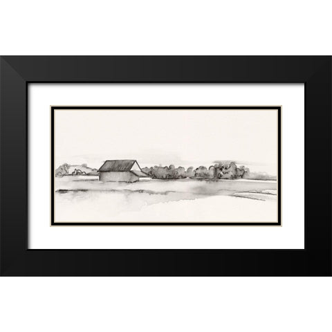 Wyeth Barn I Black Modern Wood Framed Art Print with Double Matting by Caroline, Emma