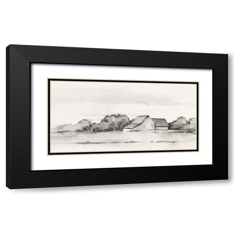 Wyeth Barn II Black Modern Wood Framed Art Print with Double Matting by Caroline, Emma