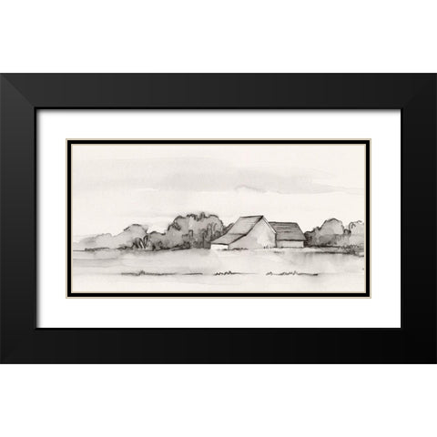 Wyeth Barn II Black Modern Wood Framed Art Print with Double Matting by Caroline, Emma