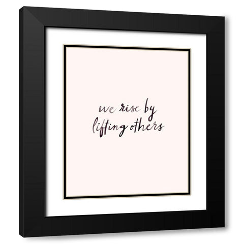 Together Text II Black Modern Wood Framed Art Print with Double Matting by Barnes, Victoria