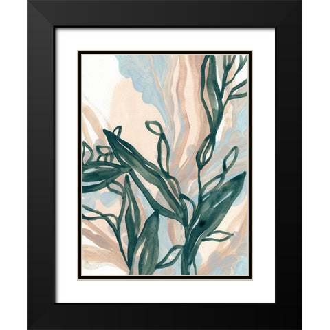 Seaweed Drift II Black Modern Wood Framed Art Print with Double Matting by Vess, June Erica