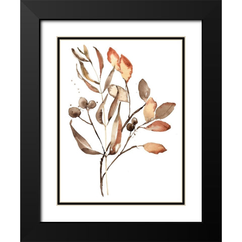 Autumns Bundle I Black Modern Wood Framed Art Print with Double Matting by Goldberger, Jennifer