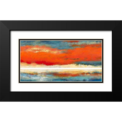 Ascent of Orange Black Modern Wood Framed Art Print with Double Matting by Bothne, Janet