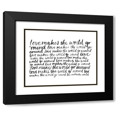 Writing with Love II Black Modern Wood Framed Art Print with Double Matting by Popp, Grace