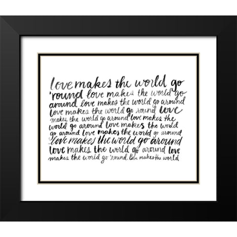 Writing with Love II Black Modern Wood Framed Art Print with Double Matting by Popp, Grace