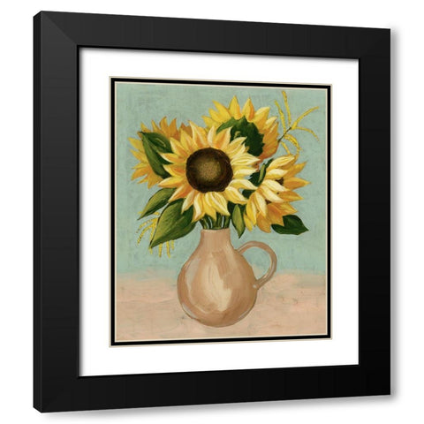 Sunflower Afternoon I Black Modern Wood Framed Art Print with Double Matting by Popp, Grace