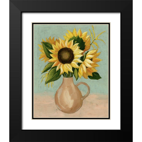 Sunflower Afternoon I Black Modern Wood Framed Art Print with Double Matting by Popp, Grace